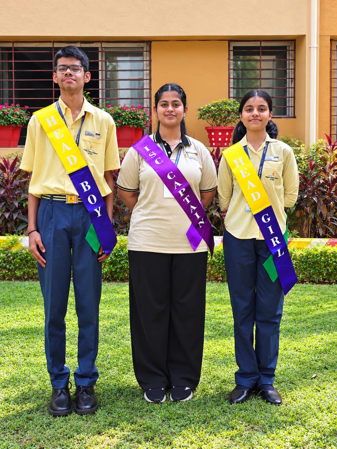 North Point School student leaders — Head Boy, ISC Captain and Head Girl